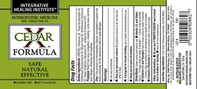 2oz bottle label - Cedar X Formula 2oz bottle label